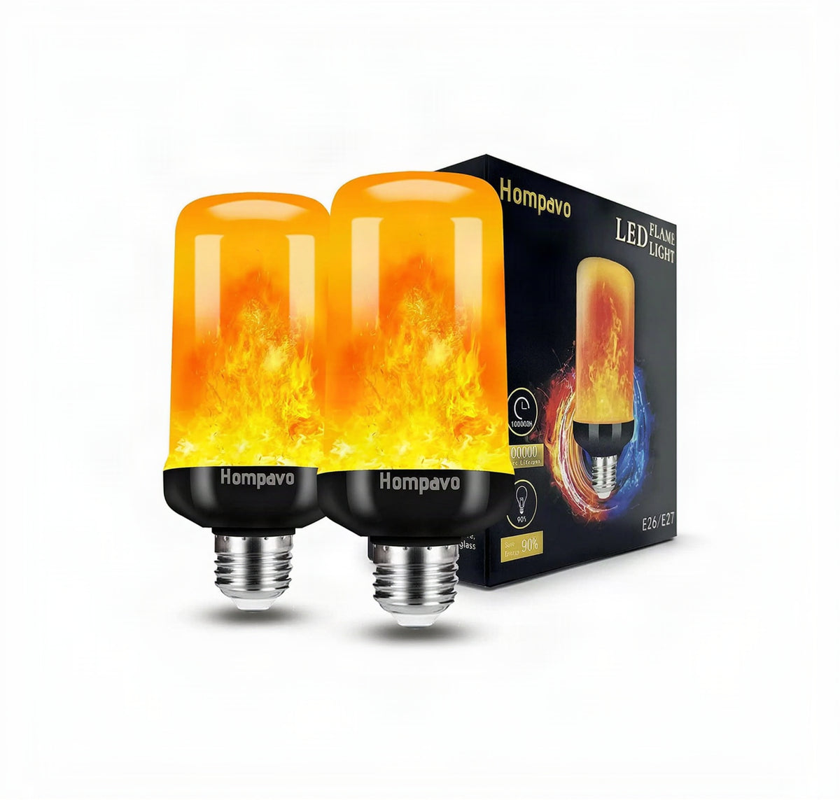 【Upgraded】 Flame Light Bulbs with Upside-Down Effect