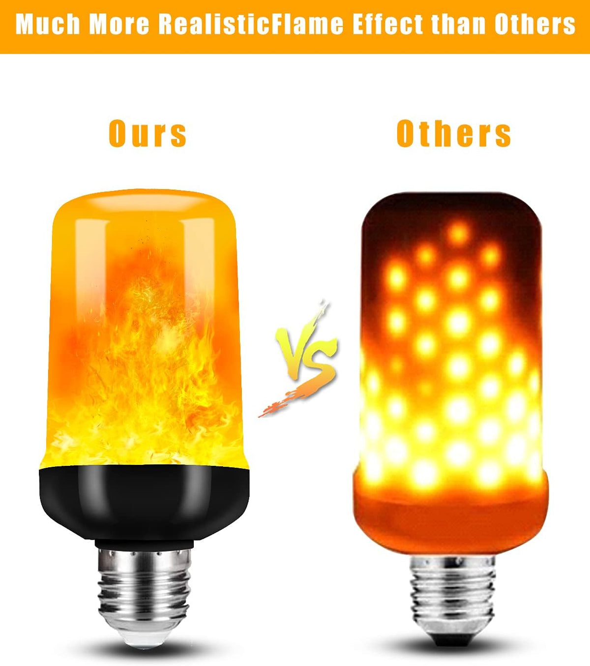 【Upgraded】 Flame Light Bulbs with Upside-Down Effect
