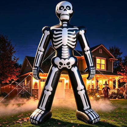Halloween Inflatable Outdoor Decorations-26 FT Giant Skeleton-480D Oxford Cloth for Lawn Yard Outdoor Party Lawn Decoration with Air Blower