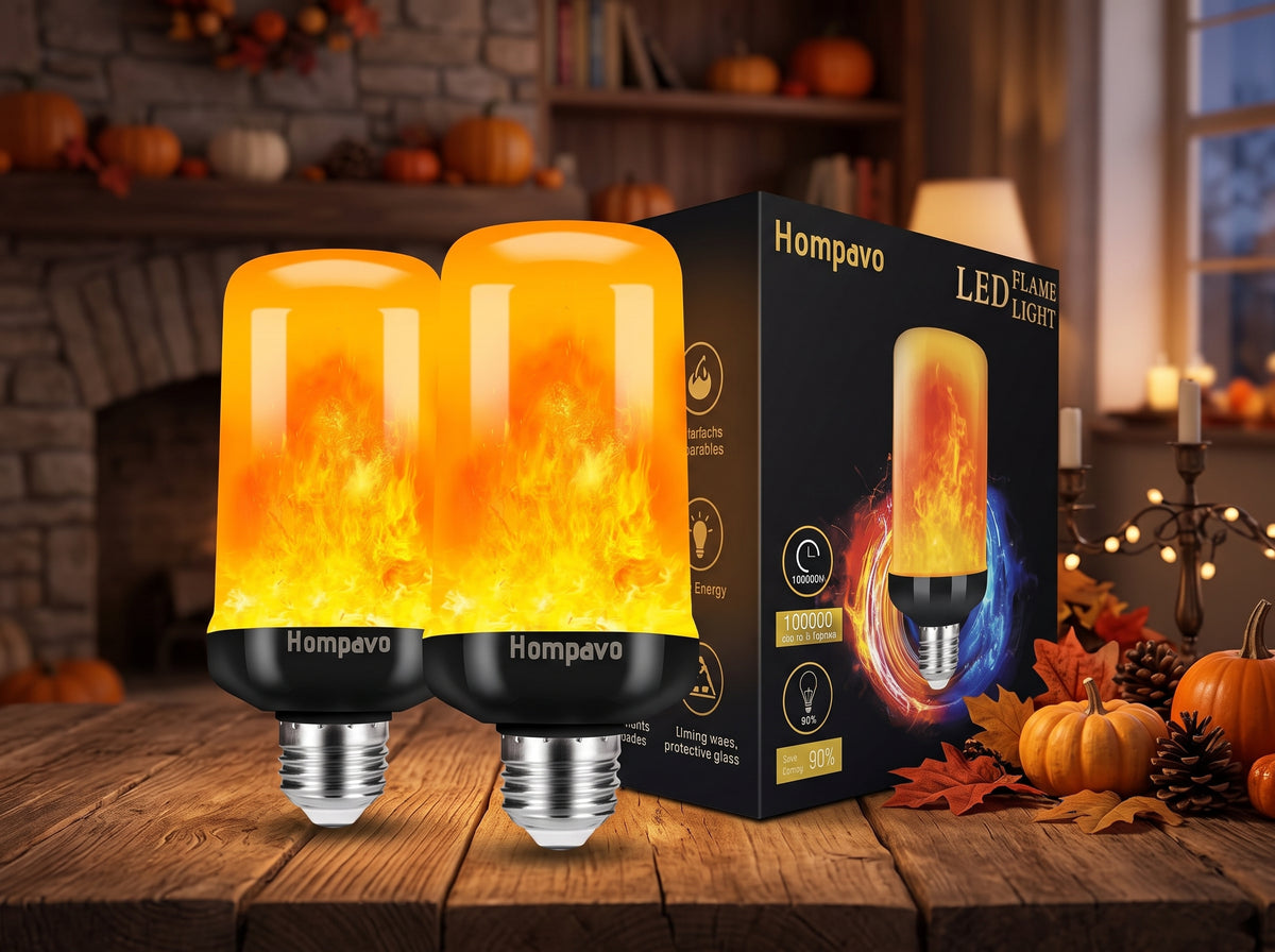 【Upgraded】 Flame Light Bulbs with Upside-Down Effect