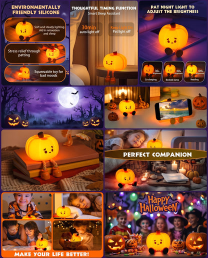 🎃 Spooktacular Glow: Official Pumpkin Night Light!