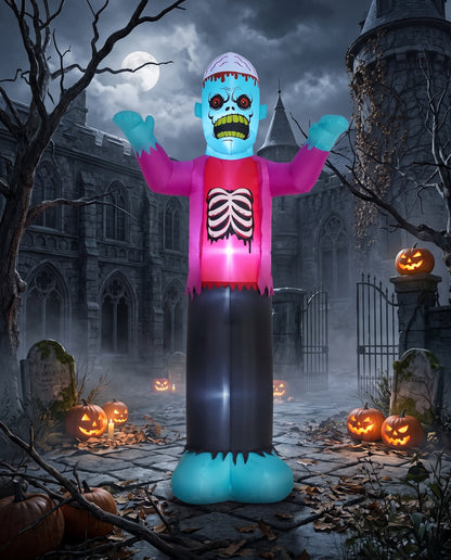 12Ft Creepy Skeleton Zombie Outdoor Inflatable with LEDs