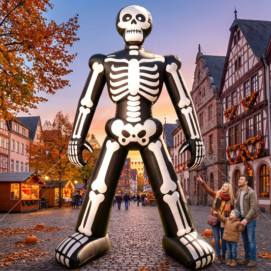 Halloween Inflatable Outdoor Decorations-26 FT Giant Skeleton-480D Oxford Cloth for Lawn Yard Outdoor Party Lawn Decoration with Air Blower