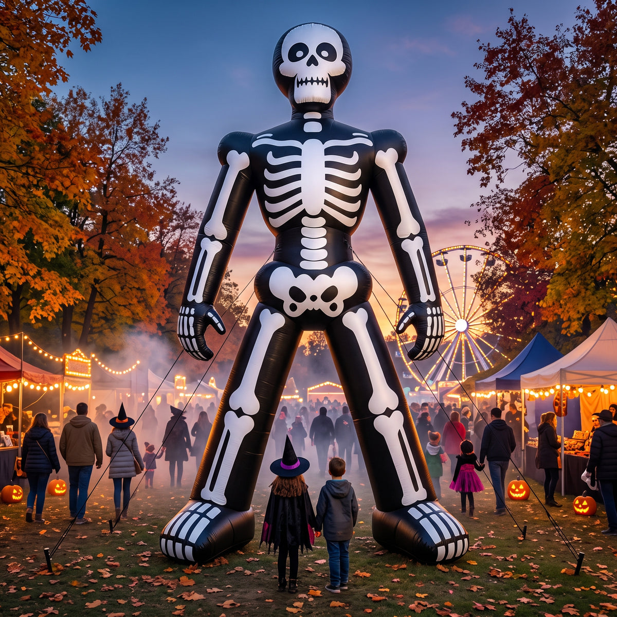 Halloween Inflatable Outdoor Decorations-26 FT Giant Skeleton-480D Oxford Cloth for Lawn Yard Outdoor Party Lawn Decoration with Air Blower